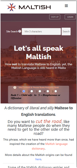 Maltish Mobile View
